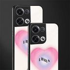 libra minimalistic back phone cover | glass case for oppo reno 8 pro