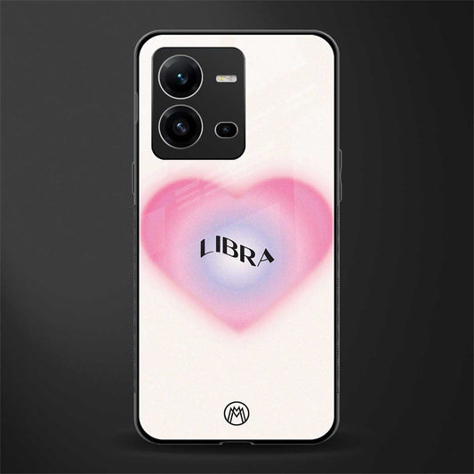 libra minimalistic back phone cover | glass case for vivo v25-5g