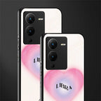 libra minimalistic back phone cover | glass case for vivo v25 pro 5g