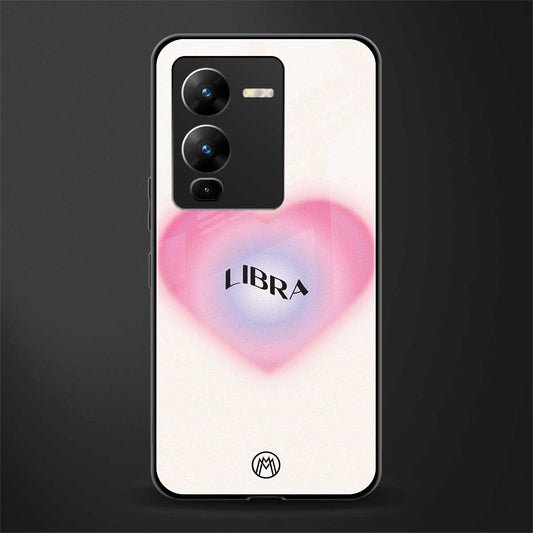 libra minimalistic back phone cover | glass case for vivo v25 pro 5g