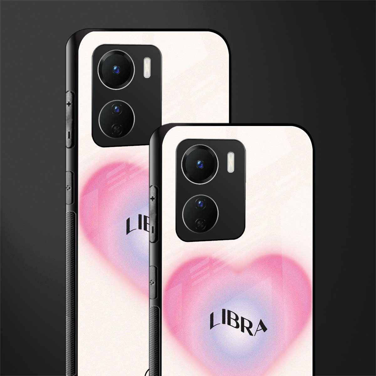 libra minimalistic back phone cover | glass case for vivo y16