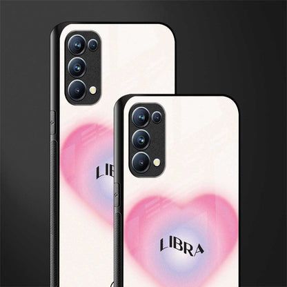libra minimalistic back phone cover | glass case for oppo reno 5