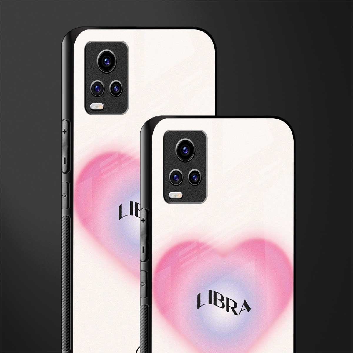 libra minimalistic back phone cover | glass case for vivo v21e 4g