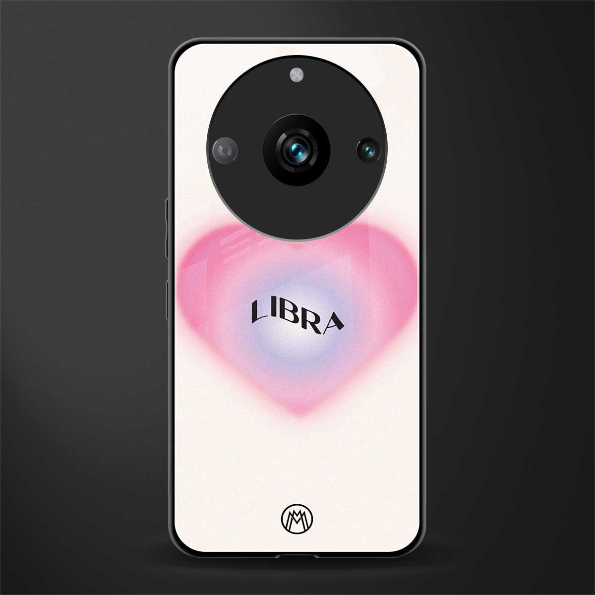 libra minimalistic back phone cover | glass case for realme 11 pro 5g