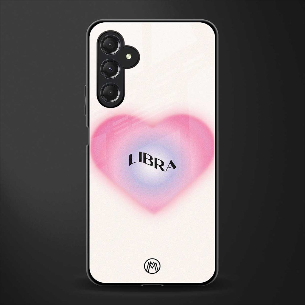 libra minimalistic back phone cover | glass case for samsun galaxy a24 4g