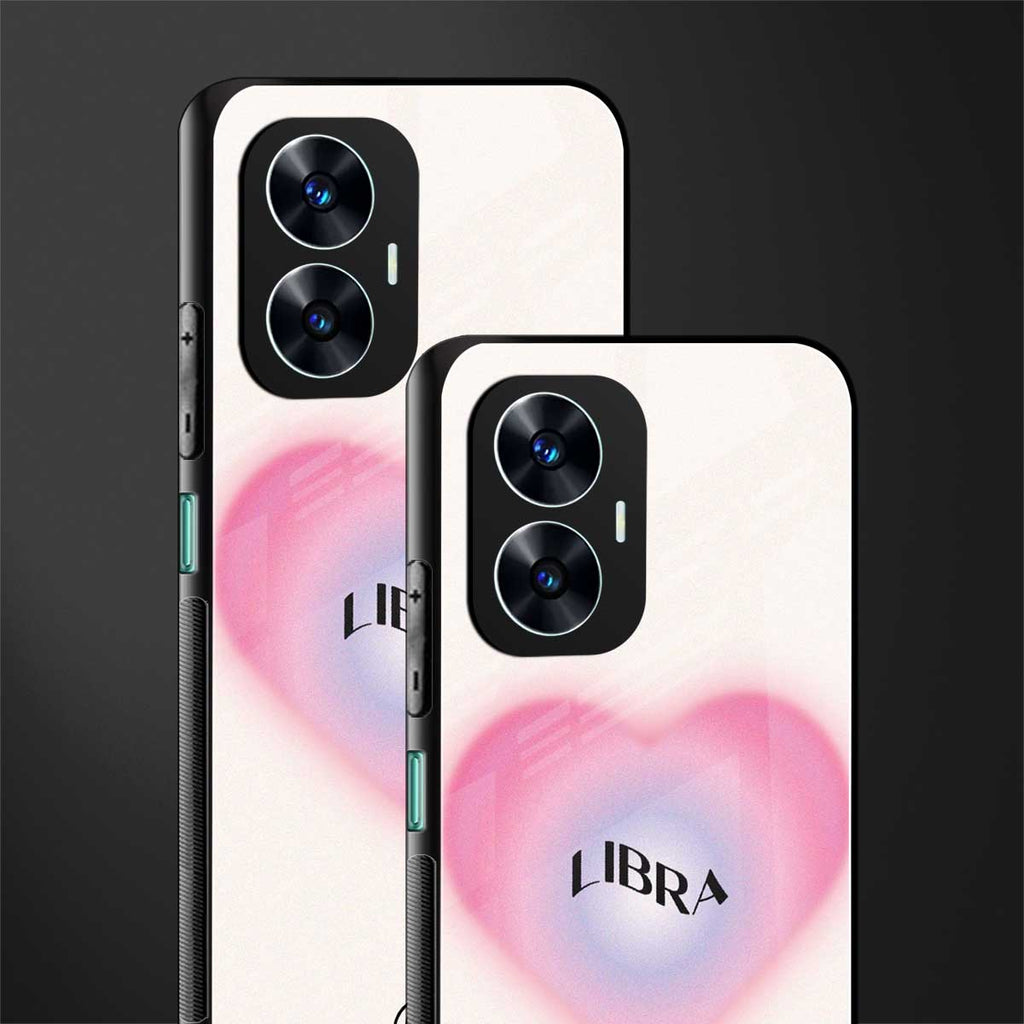 libra minimalistic back phone cover | glass case for realme c55
