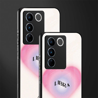 libra minimalistic back phone cover | glass case for vivo v27 pro 5g