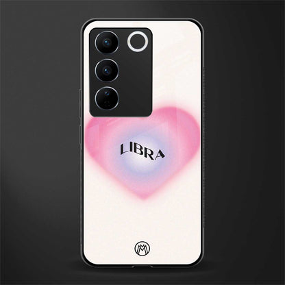 libra minimalistic back phone cover | glass case for vivo v27 pro 5g