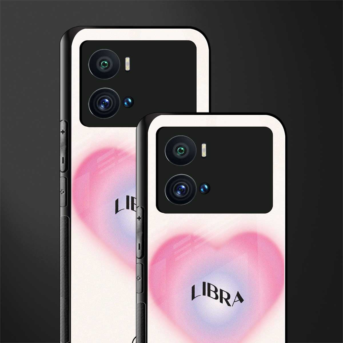 libra minimalistic back phone cover | glass case for iQOO 9 Pro