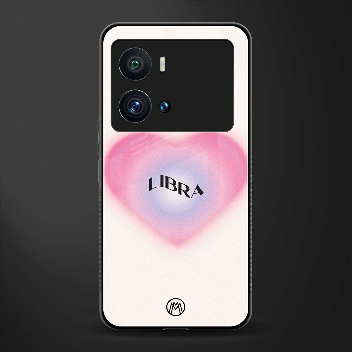 libra minimalistic back phone cover | glass case for iQOO 9 Pro