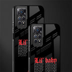 lil baby back phone cover | glass case for redmi note 11 pro plus 4g/5g