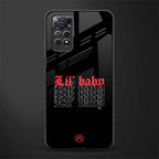 lil baby back phone cover | glass case for redmi note 11 pro plus 4g/5g