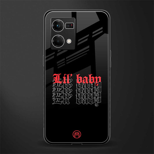 lil baby back phone cover | glass case for oppo f21 pro 4g