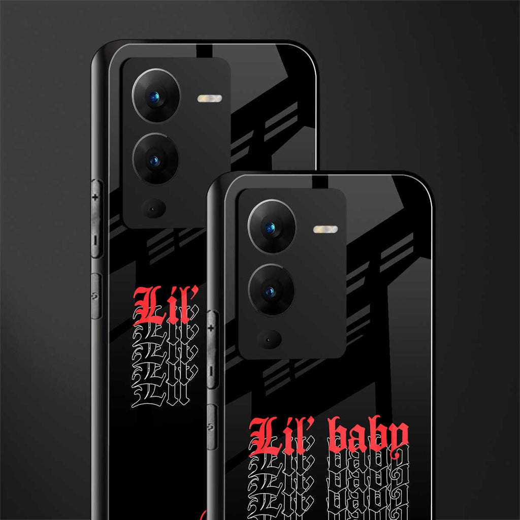 lil baby back phone cover | glass case for vivo v25 pro 5g