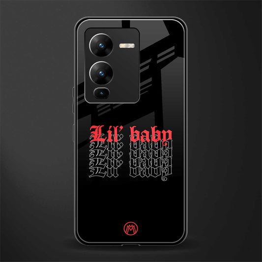 lil baby back phone cover | glass case for vivo v25 pro 5g