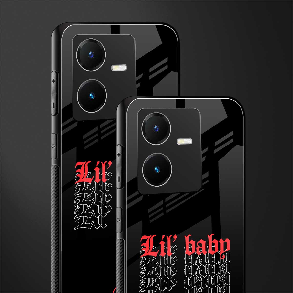lil baby back phone cover | glass case for vivo y22