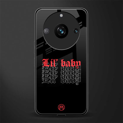 lil baby back phone cover | glass case for realme 11 pro 5g