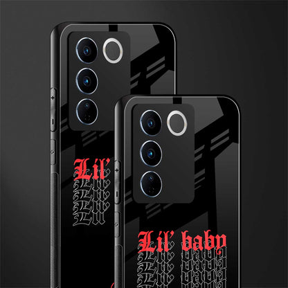 lil baby back phone cover | glass case for vivo v27 pro 5g