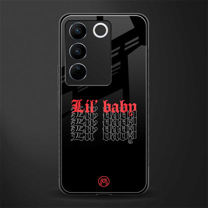 lil baby back phone cover | glass case for vivo v27 pro 5g