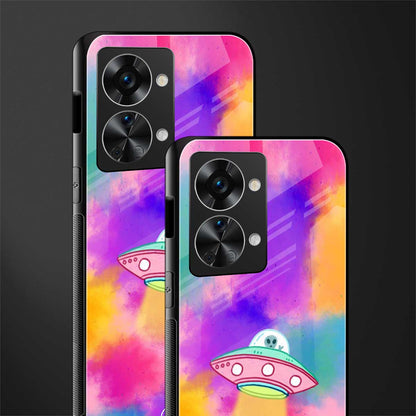 lil colourful alien glass case for phone case | glass case for oneplus nord 2t 5g