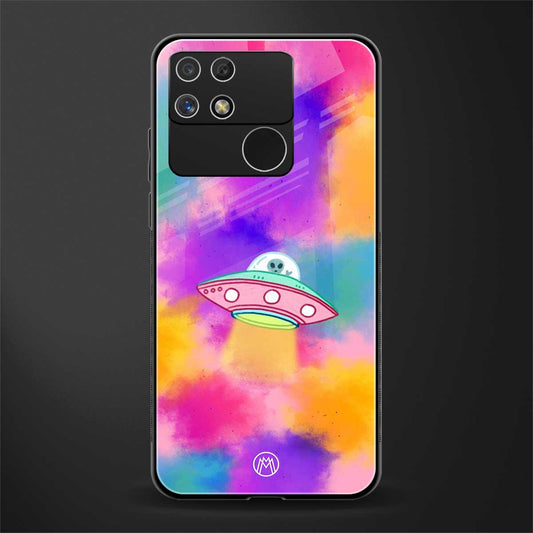 lil colourful alien back phone cover | glass case for realme narzo 50a