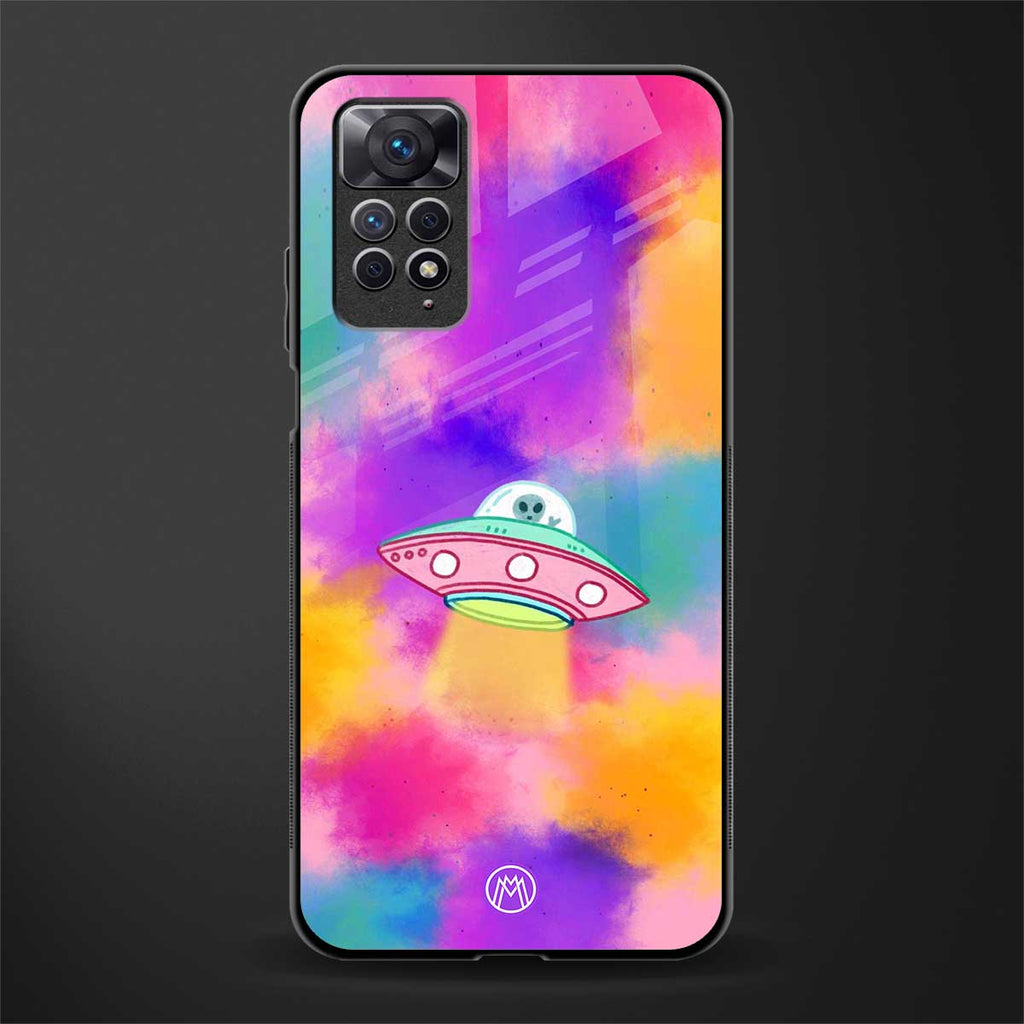 lil colourful alien back phone cover | glass case for redmi note 11 pro plus 4g/5g