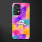 lil colourful alien back phone cover | glass case for samsung galaxy a73 5g