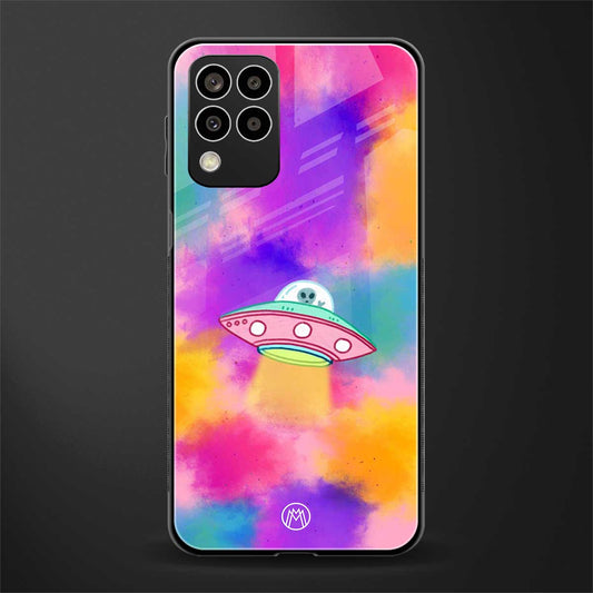 lil colourful alien back phone cover | glass case for samsung galaxy m33 5g