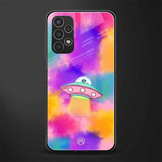 lil colourful alien back phone cover | glass case for samsung galaxy a13 4g