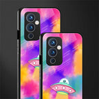 lil colourful alien back phone cover | glass case for oneplus 9
