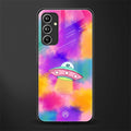 lil colourful alien back phone cover | glass case for samsung galaxy a54 5g