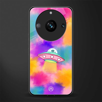 lil colourful alien back phone cover | glass case for realme 11 pro 5g
