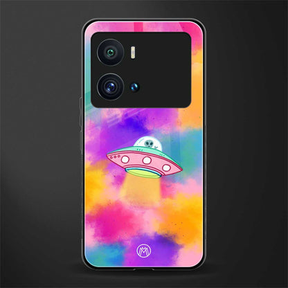 lil colourful alien back phone cover | glass case for iQOO 9 Pro