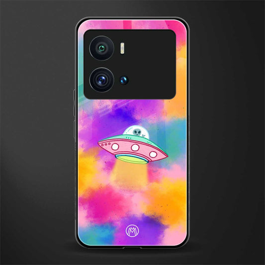 lil colourful alien back phone cover | glass case for iQOO 9 Pro
