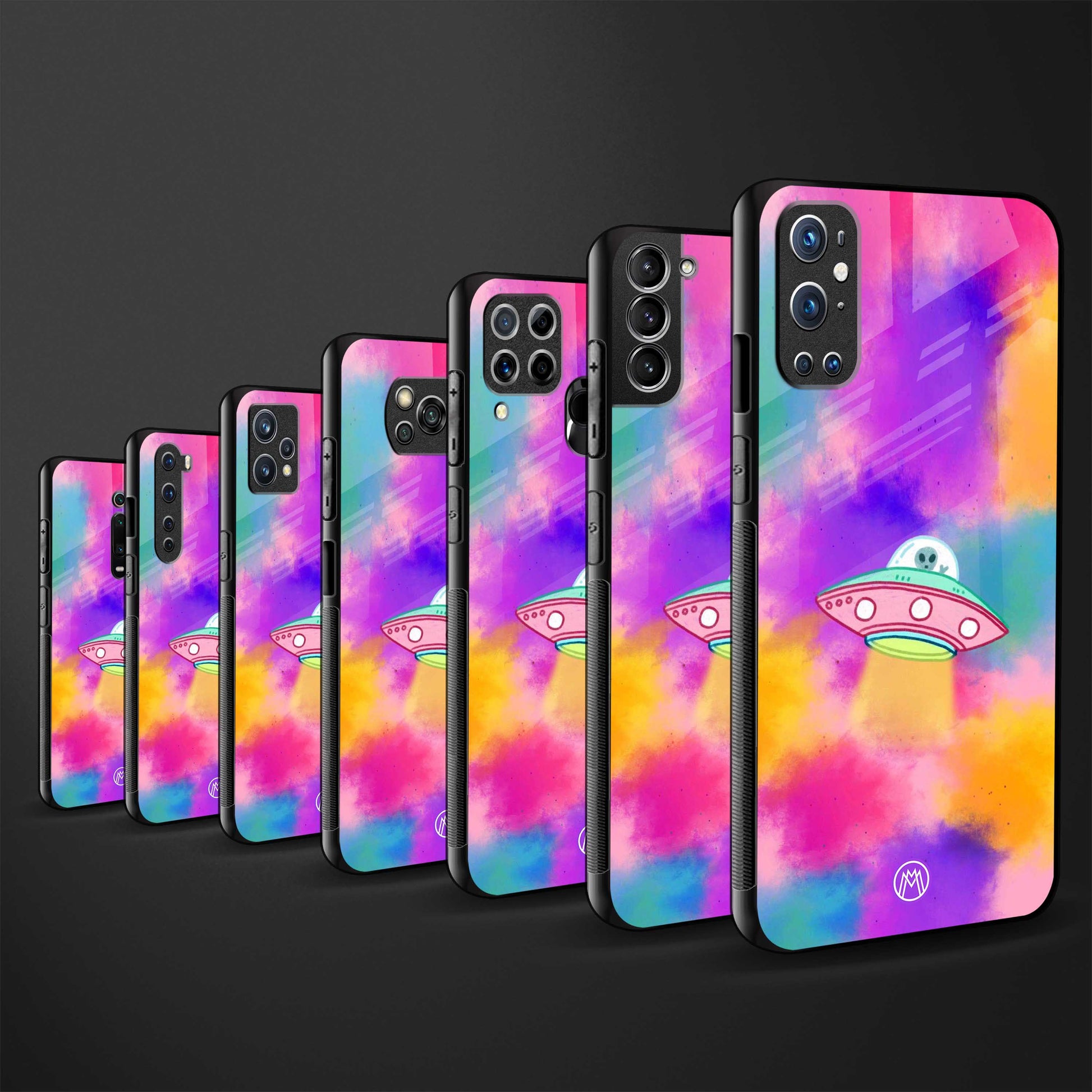 lil colourful alien back phone cover | glass case for realme 11 pro 5g