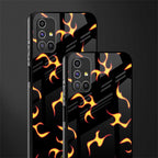 lil flames on black glass case for samsung galaxy m51 image-2