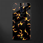 lil flames on black glass case for oppo f11 pro image