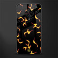 lil flames on black glass case for vivo s1 pro image