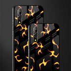 lil flames on black glass case for vivo s1 image-2