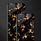 lil flames on black glass case for vivo v15 pro image-2