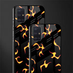 lil flames on black glass case for samsung galaxy a71 image-2