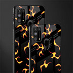 lil flames on black glass case for samsung galaxy m31 prime edition image-2