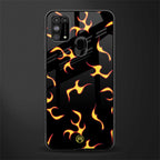 lil flames on black glass case for samsung galaxy m31 prime edition image