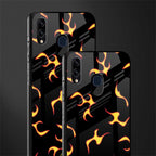 lil flames on black glass case for samsung galaxy m10s image-2