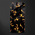lil flames on black glass case for samsung galaxy note 10 image