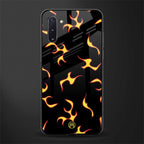 lil flames on black glass case for samsung galaxy note 10 image