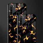 lil flames on black glass case for redmi note 8 image-2