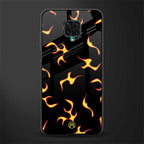 lil flames on black glass case for redmi note 9 pro image