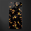 lil flames on black glass case for redmi 8a image