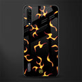 lil flames on black glass case for mi a3 redmi a3 image